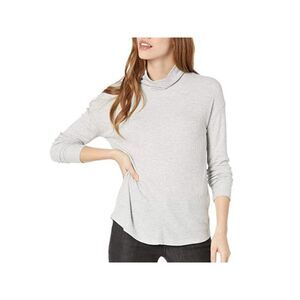 SANCTUARY Womens Gray Thermal Center Seam Long Sleeve Wear To Work Top Plus 1X